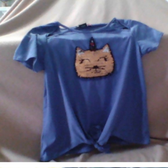 Blue Sequence Uni-Cat Shirt - Picture 2 of 3